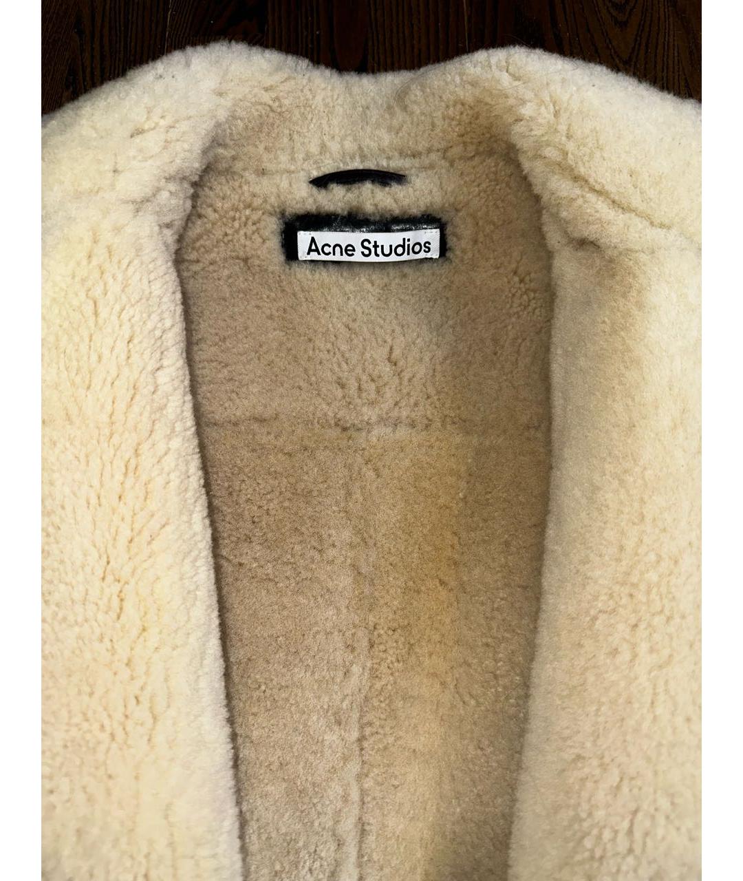 ACNE STUDIOS Черная кожаная дубленка, фото 4