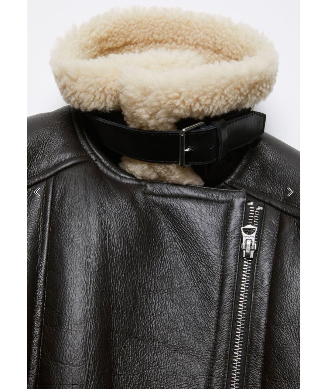 ACNE STUDIOS Черная кожаная дубленка, фото 2