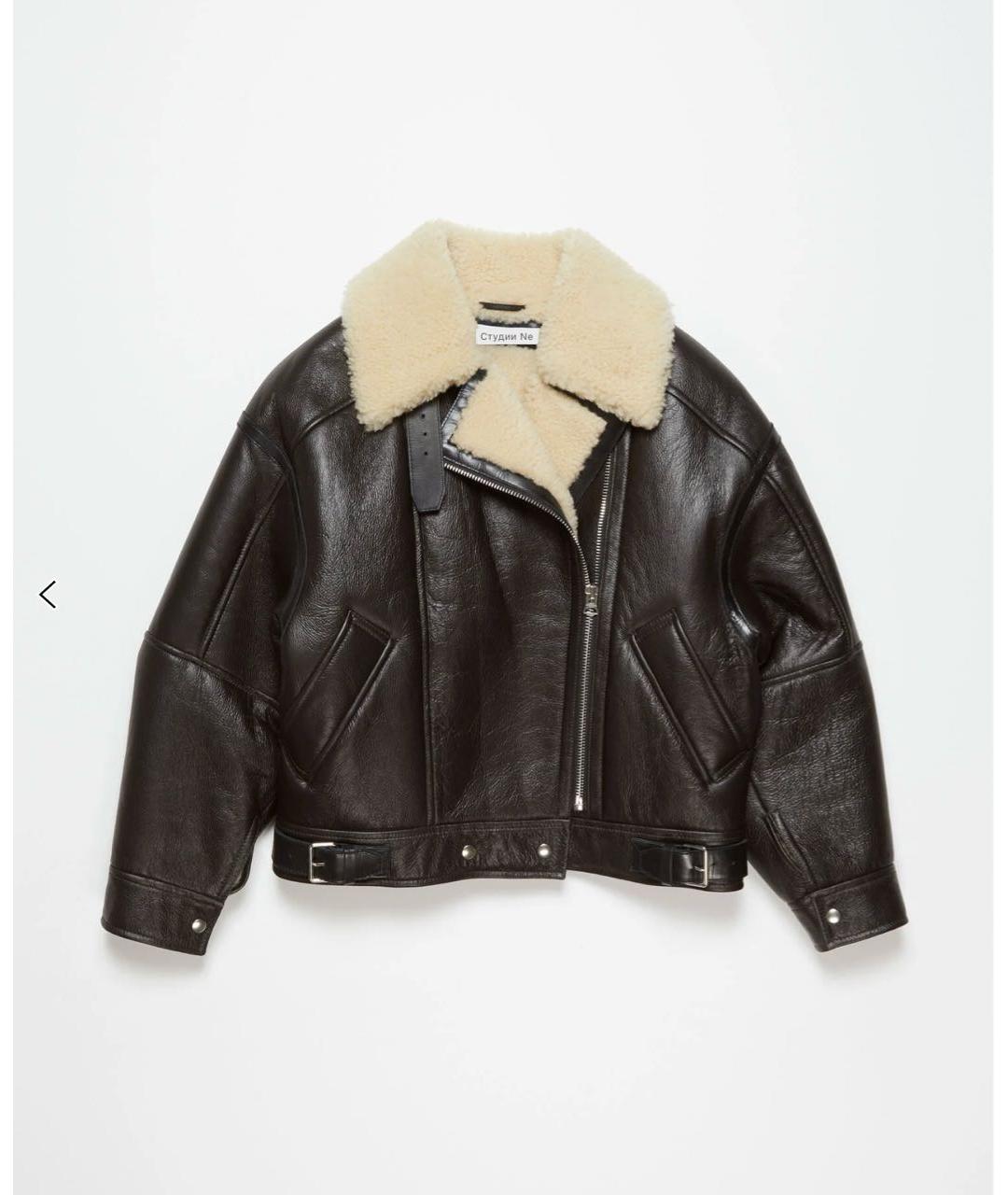 ACNE STUDIOS Черная кожаная дубленка, фото 8