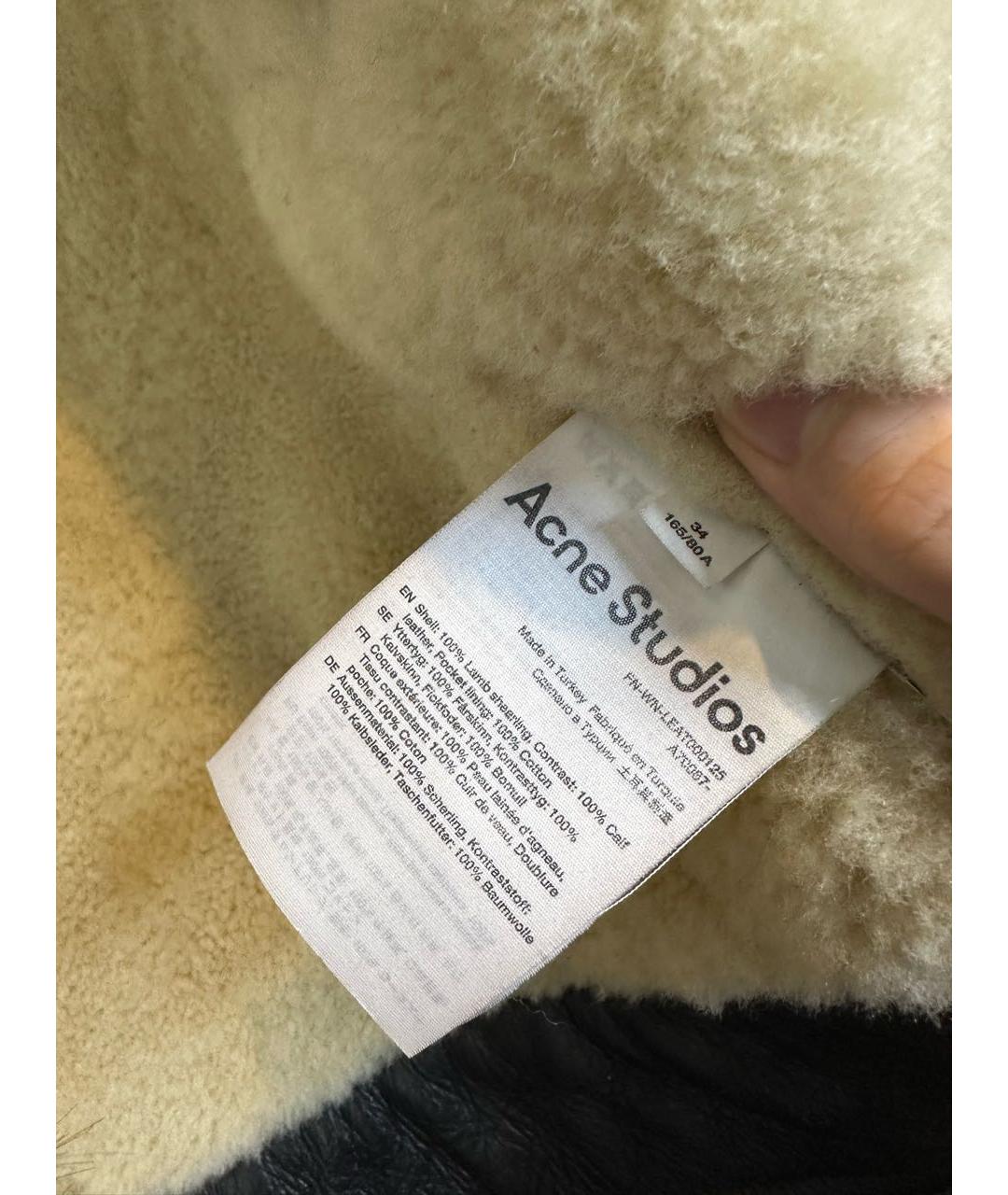 ACNE STUDIOS Черная кожаная дубленка, фото 5