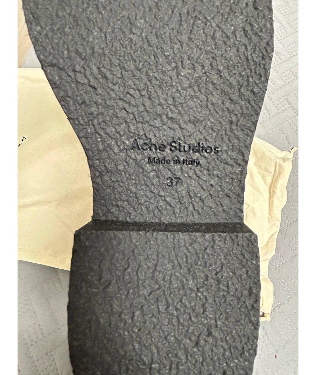 ACNE STUDIOS Коричневые кожаные сапоги, фото 3