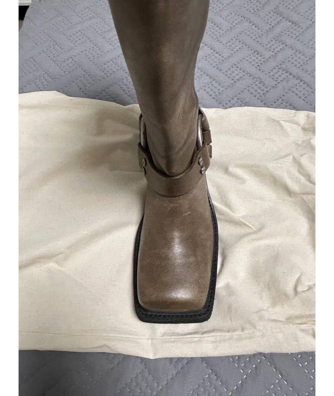 ACNE STUDIOS Коричневые кожаные сапоги, фото 2