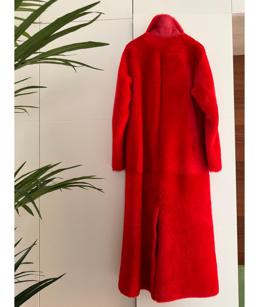 RED VALENTINO Красная шерстяная шуба, фото 2