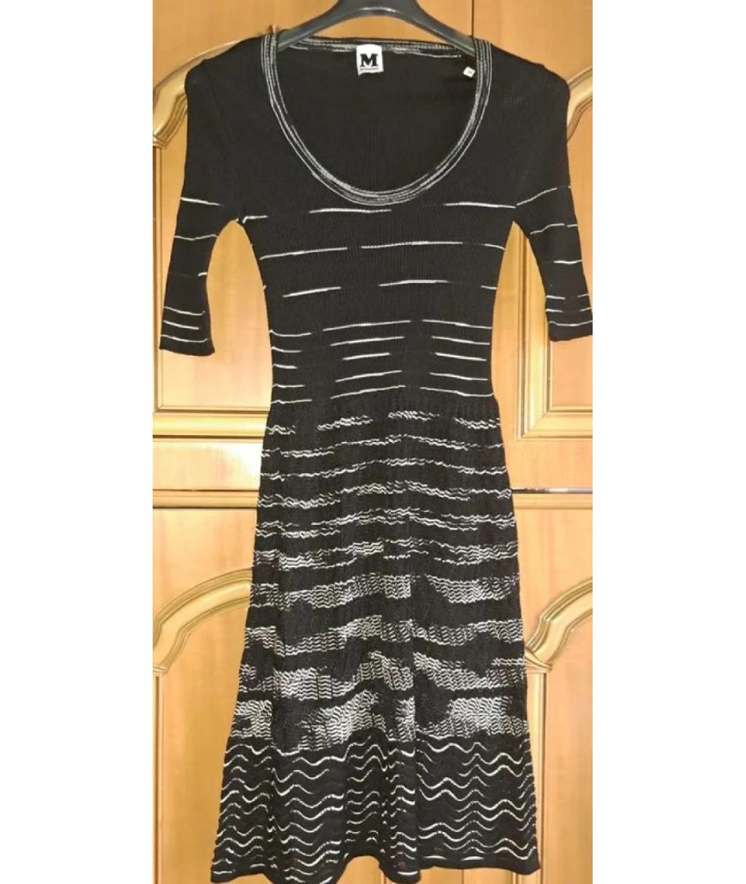 M MISSONI Черное хлопковое повседневное платье, фото 5