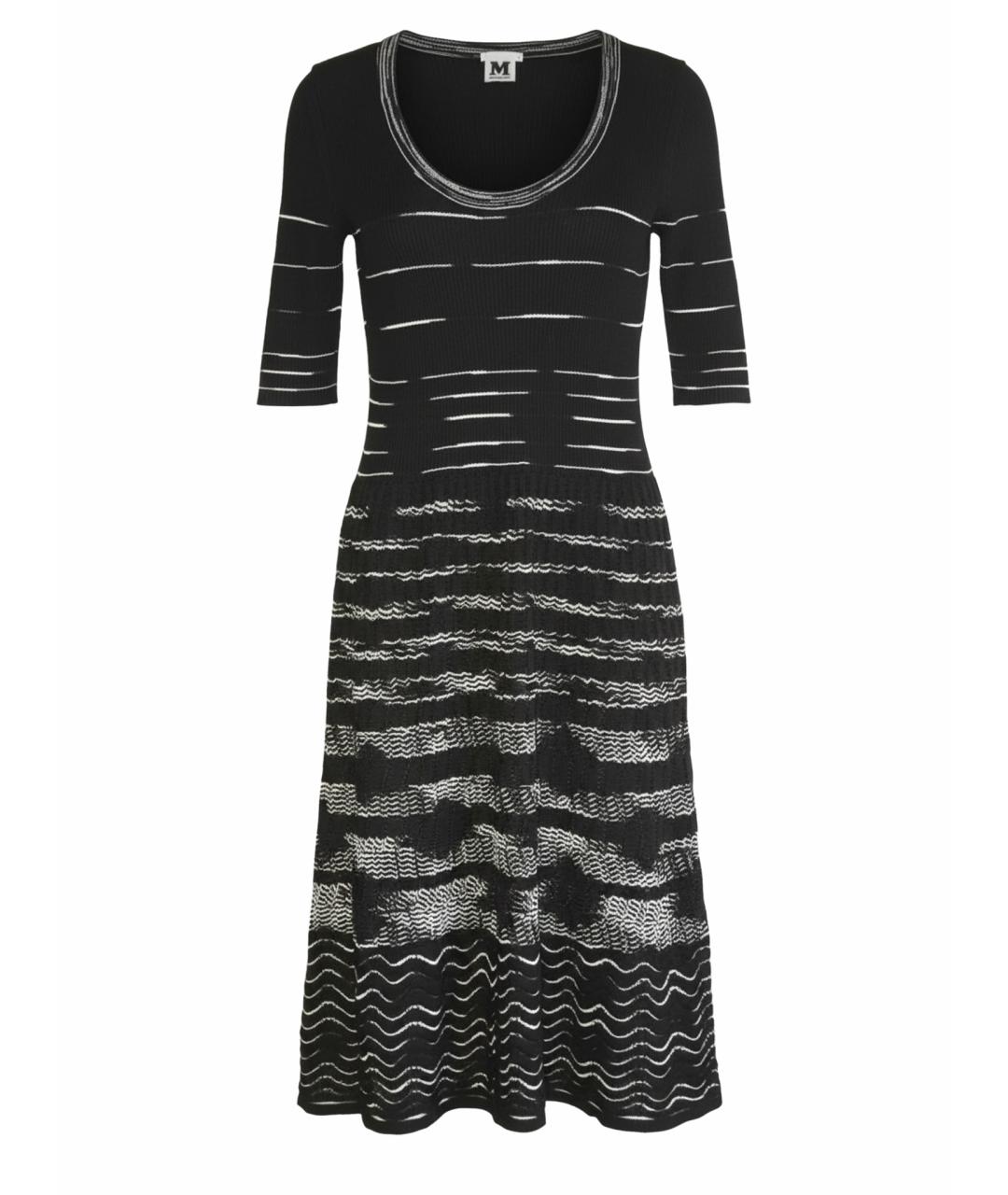 M MISSONI Черное хлопковое повседневное платье, фото 1