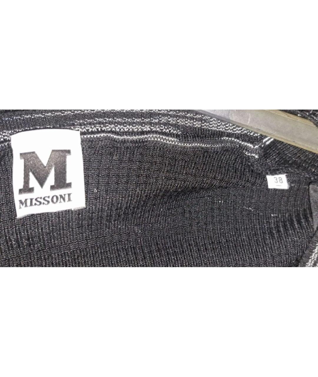 M MISSONI Черное хлопковое повседневное платье, фото 4