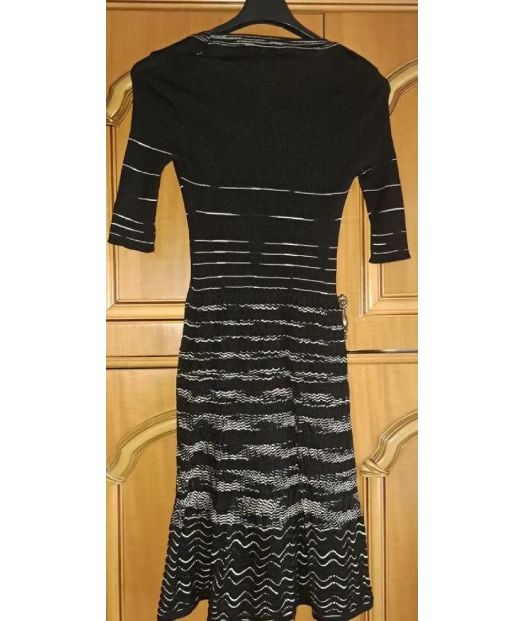 M MISSONI Черное хлопковое повседневное платье, фото 2