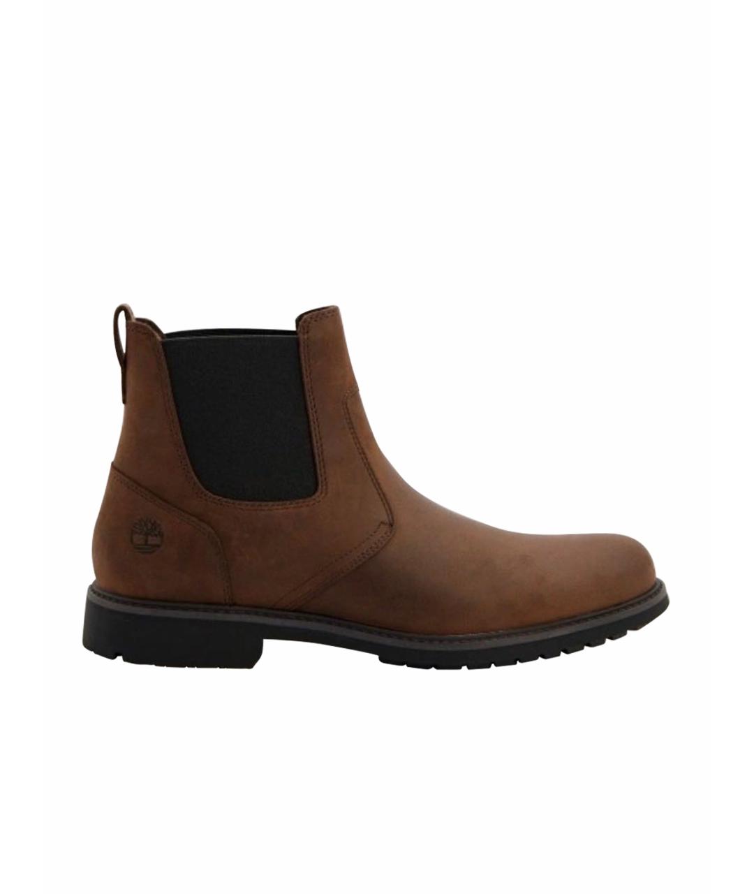 TIMBERLAND Коричневые нубуковые высокие ботинки, фото 1