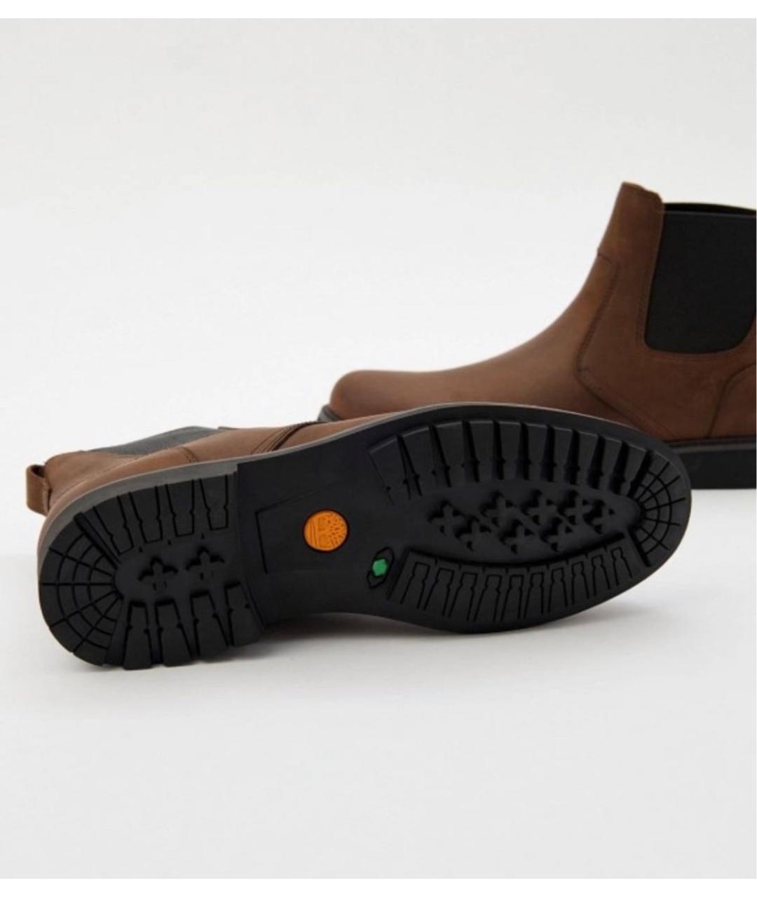 TIMBERLAND Коричневые нубуковые высокие ботинки, фото 4