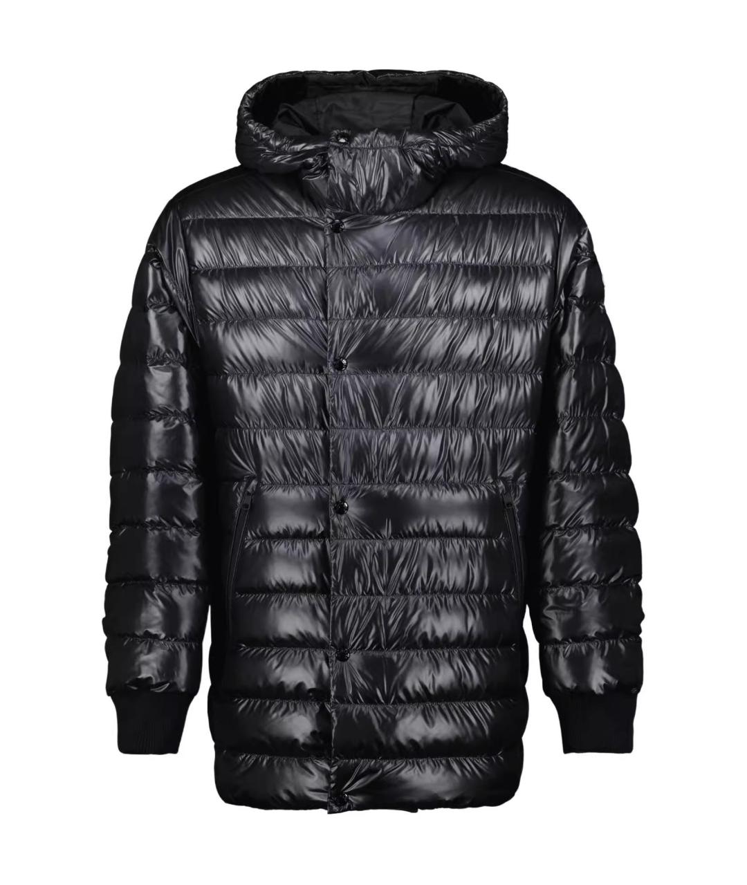 MONCLER Черный пуховик, фото 1