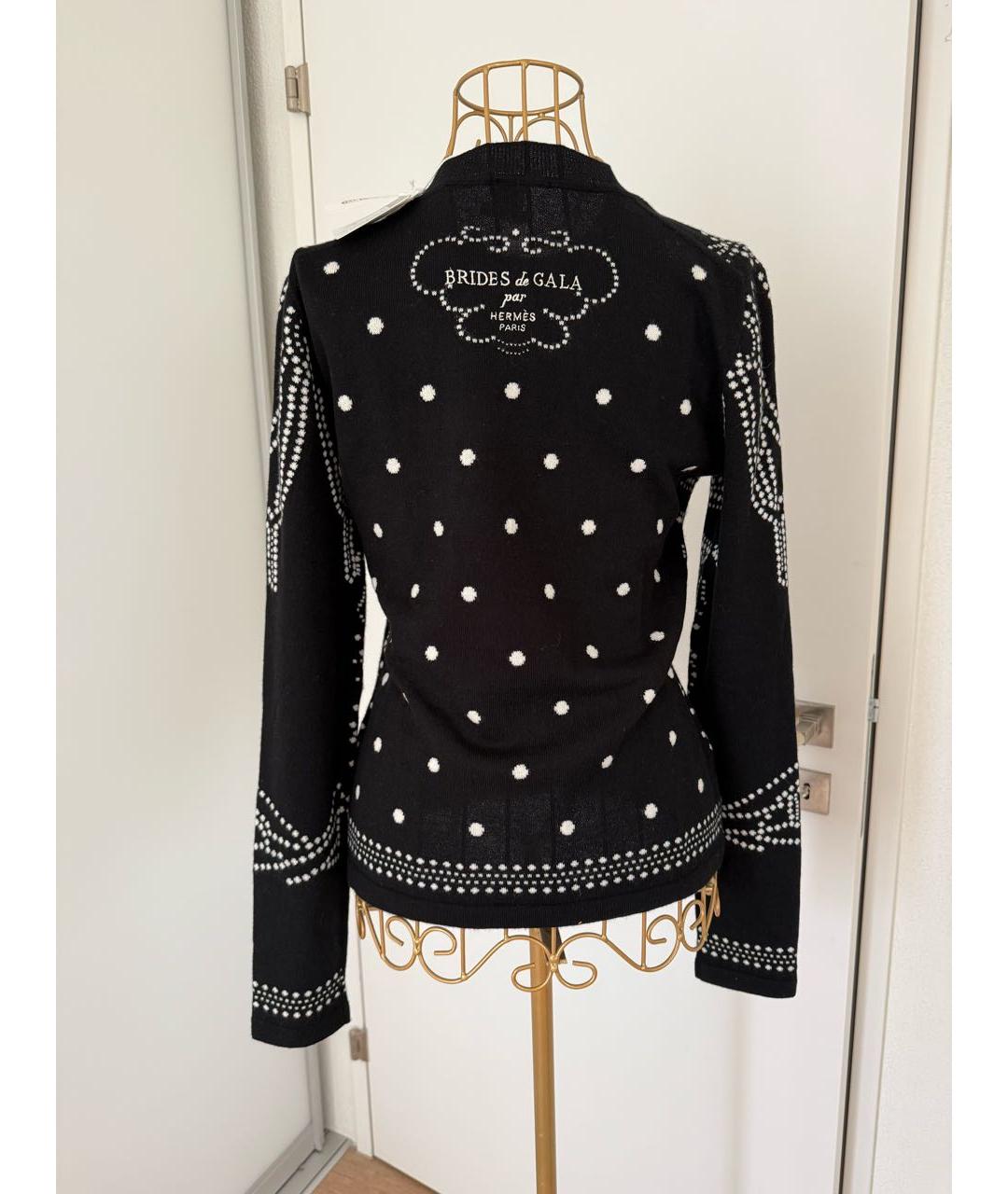 HERMES Черный кашемировый джемпер / свитер, фото 4