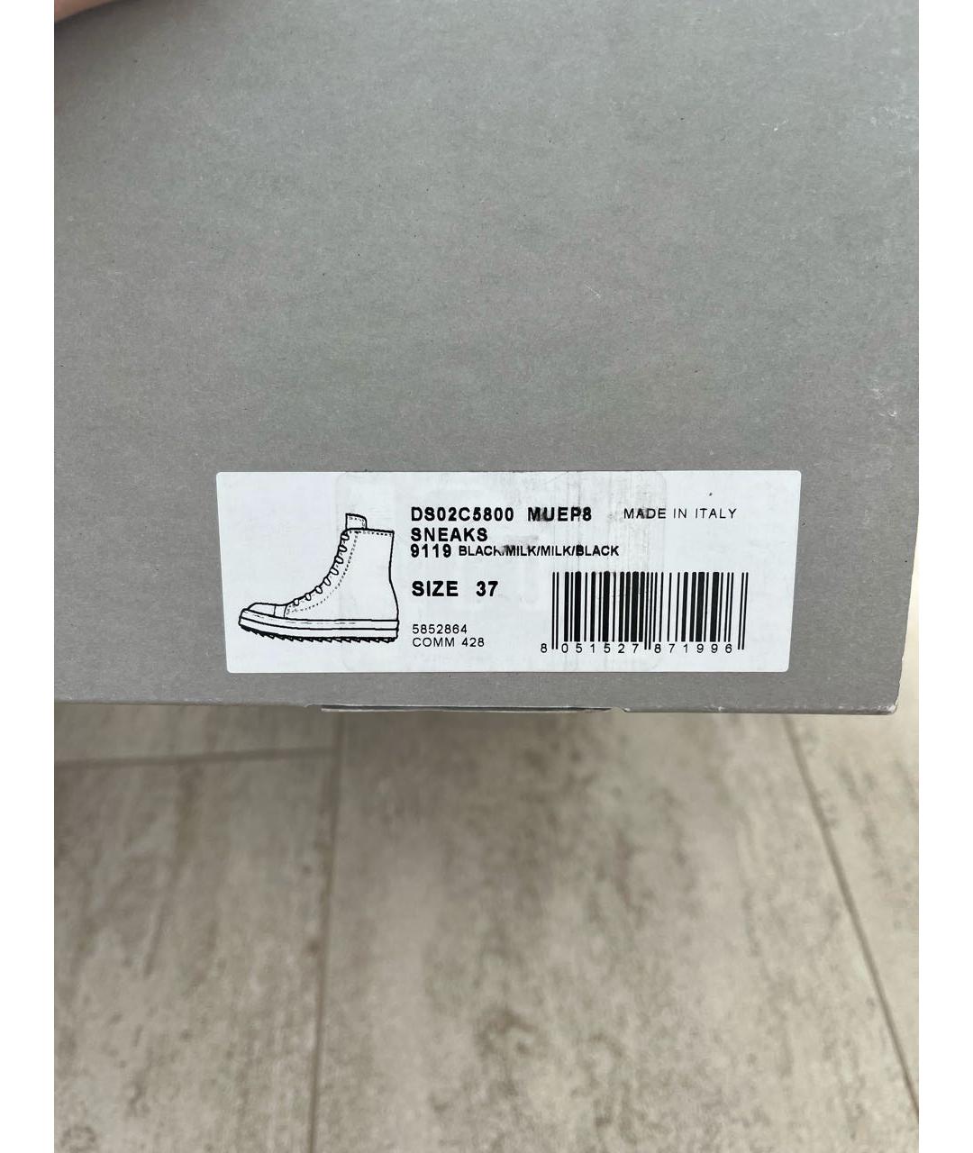 RICK OWENS Черные текстильные кеды, фото 6