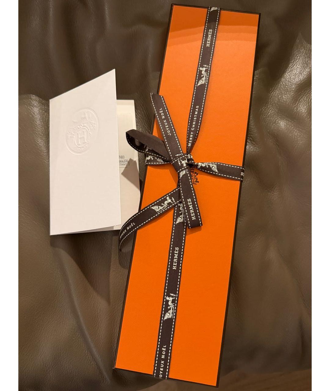 HERMES Коралловый шелковый шарф, фото 5