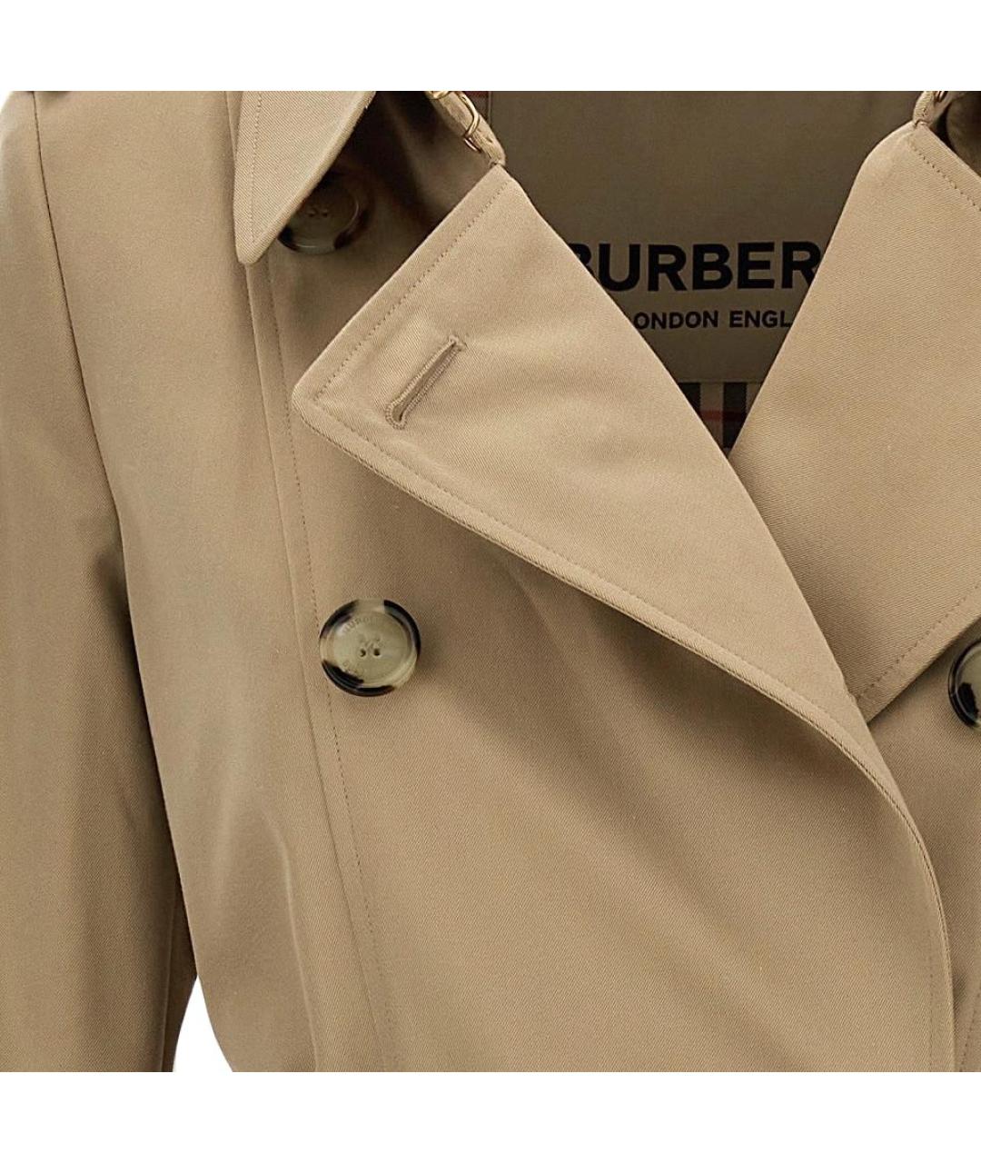 BURBERRY Бежевый хлопковый тренч/плащ, фото 6