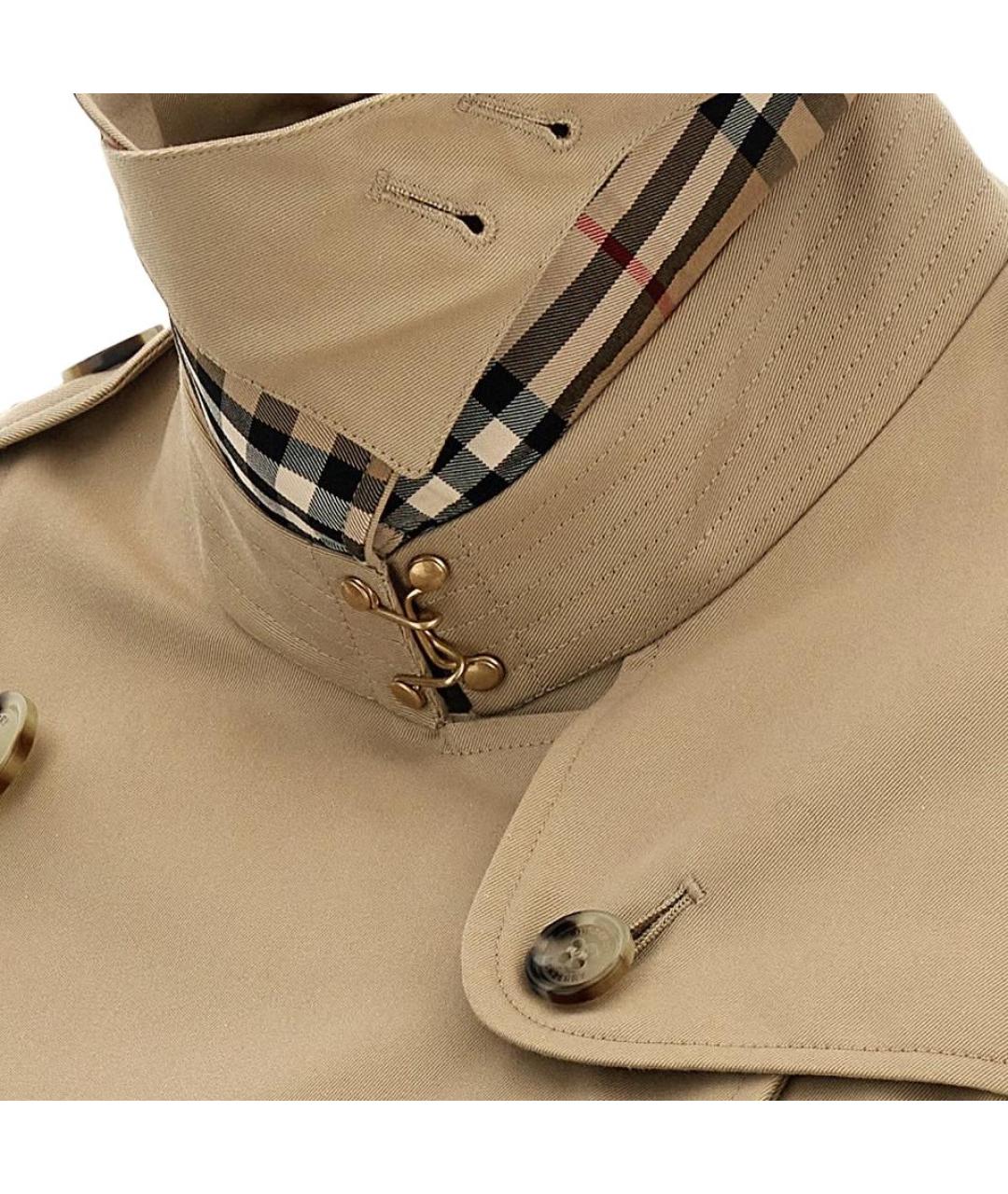 BURBERRY Бежевый хлопковый тренч/плащ, фото 5