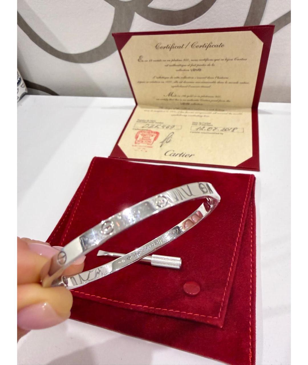 CARTIER Белый браслет из белого золота, фото 6