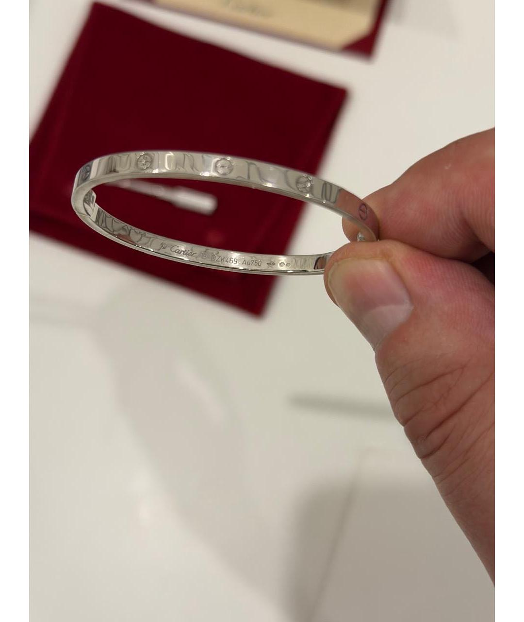 CARTIER Белый браслет из белого золота, фото 3