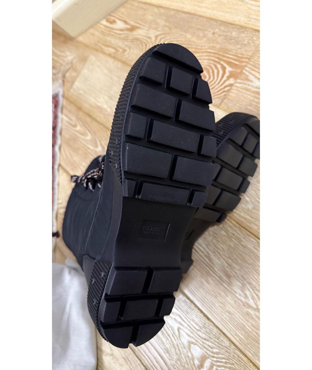 HERMES Черные синтетические высокие ботинки, фото 6