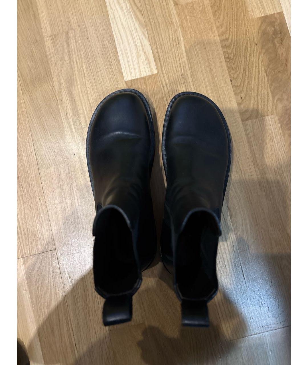 THE ROW Черные кожаные ботинки, фото 3