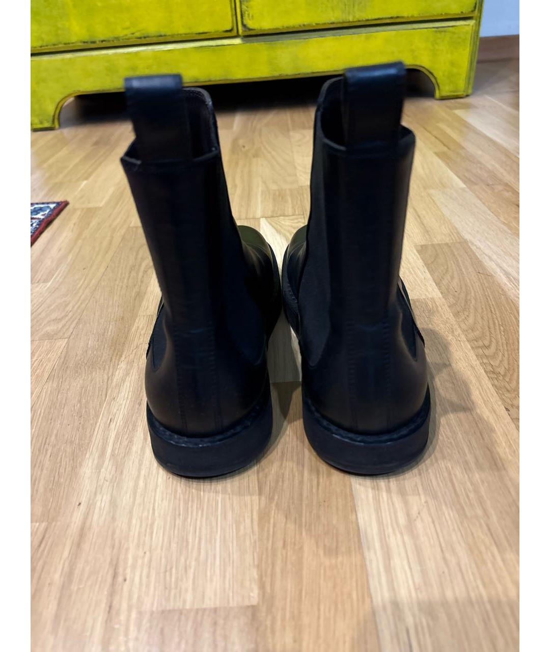 THE ROW Черные кожаные ботинки, фото 4