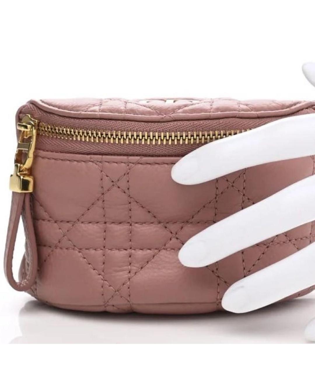 CHRISTIAN DIOR Бежевая кожаная сумка с короткими ручками, фото 8