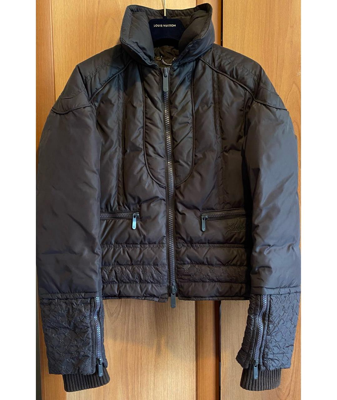 GUCCI Коричневый синтетический пуховик, фото 9