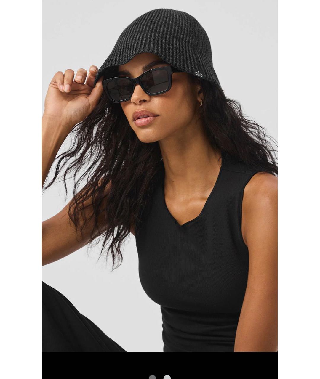 ALO YOGA Антрацитовая панама, фото 2