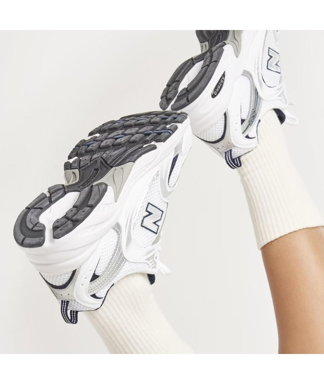 NEW BALANCE Белые текстильные кроссовки, фото 2