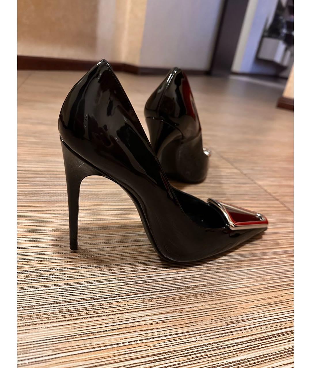 SAINT LAURENT Черные туфли из лакированной кожи, фото 7