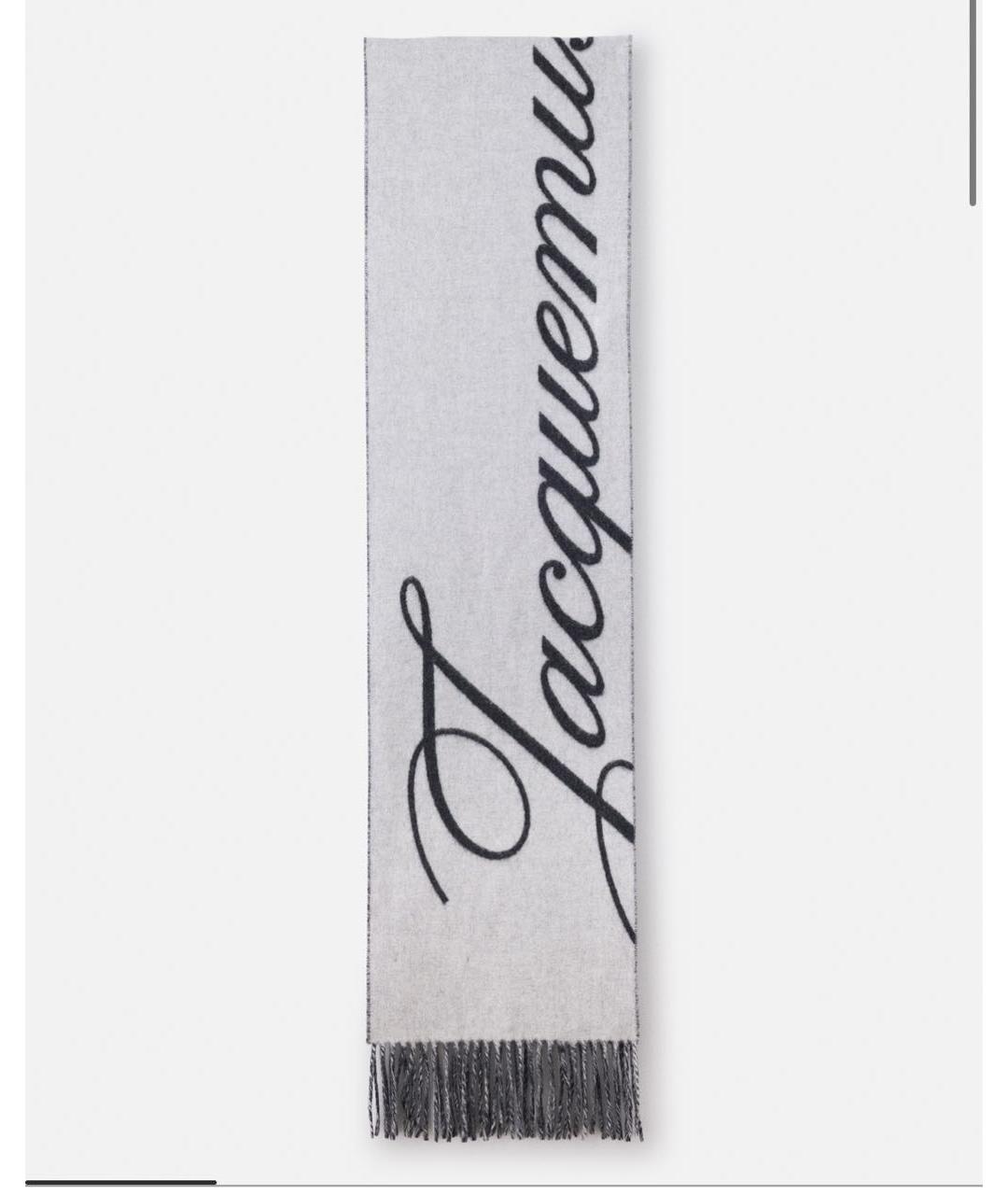 JACQUEMUS Серый шарф, фото 4