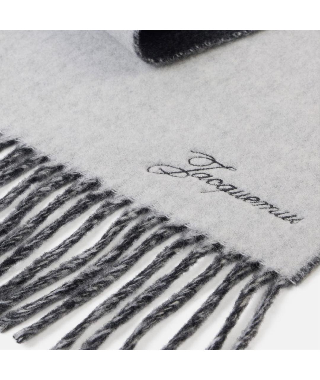 JACQUEMUS Серый шарф, фото 3