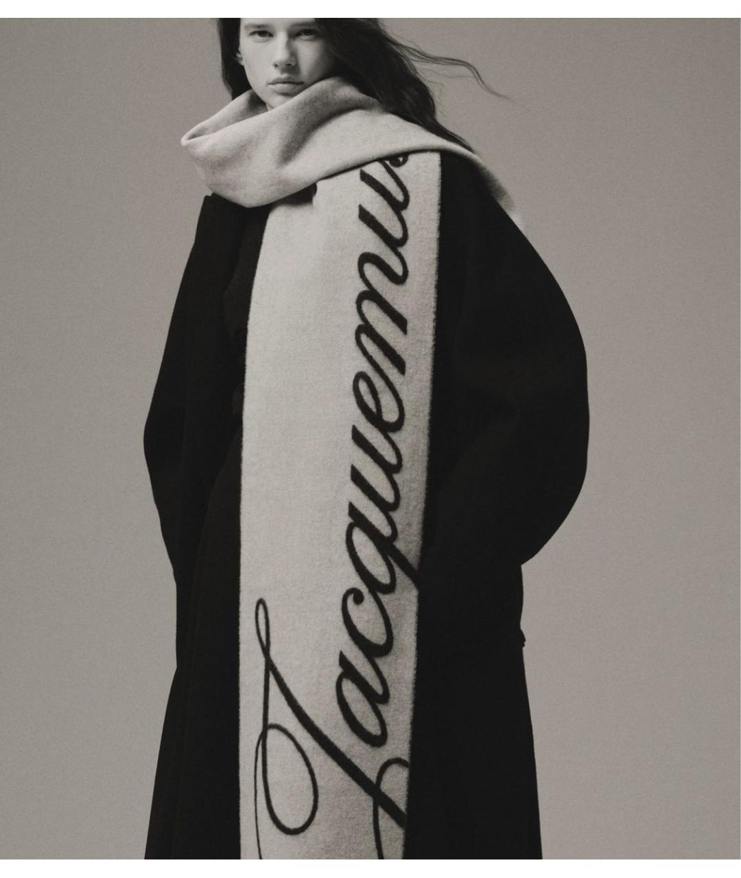 JACQUEMUS Серый шарф, фото 2