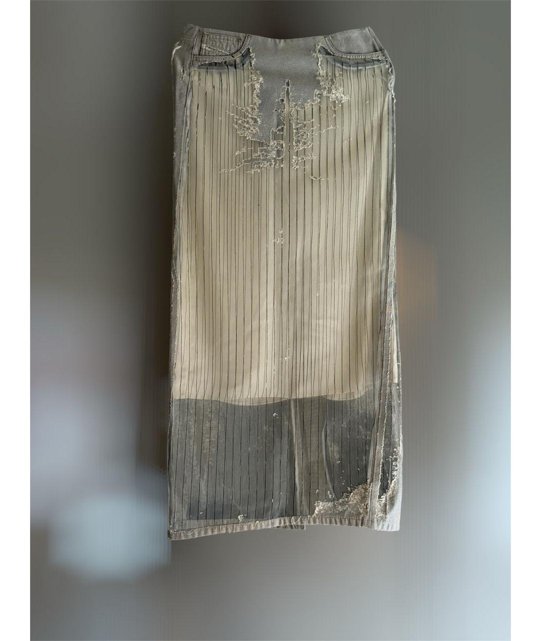 DIESEL Голубая деним юбка макси, фото 6