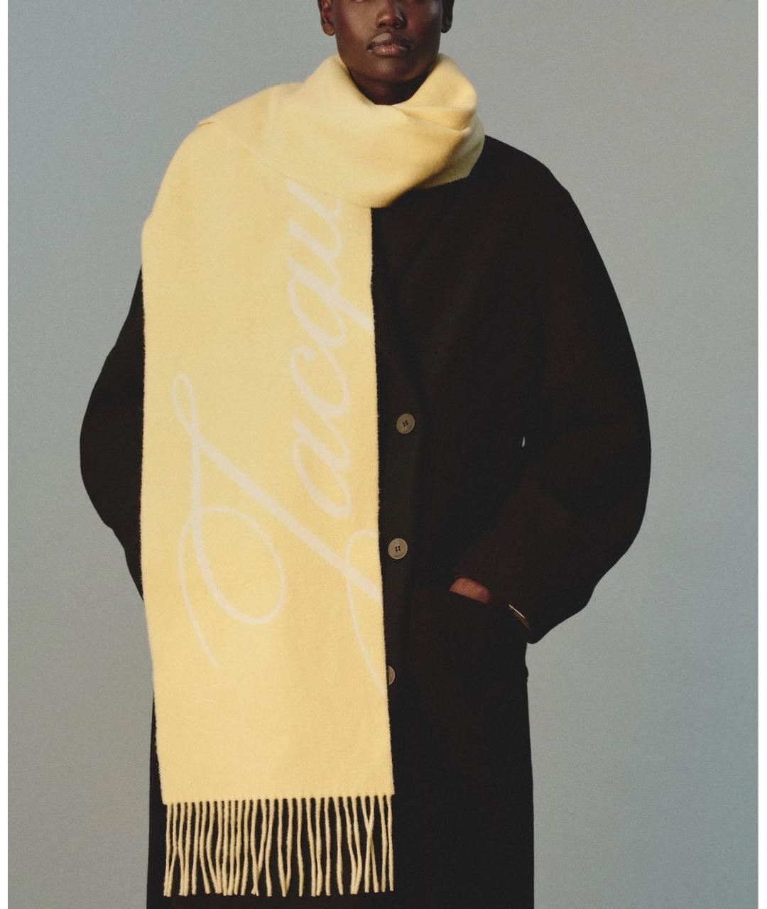 JACQUEMUS Желтый шарф, фото 2