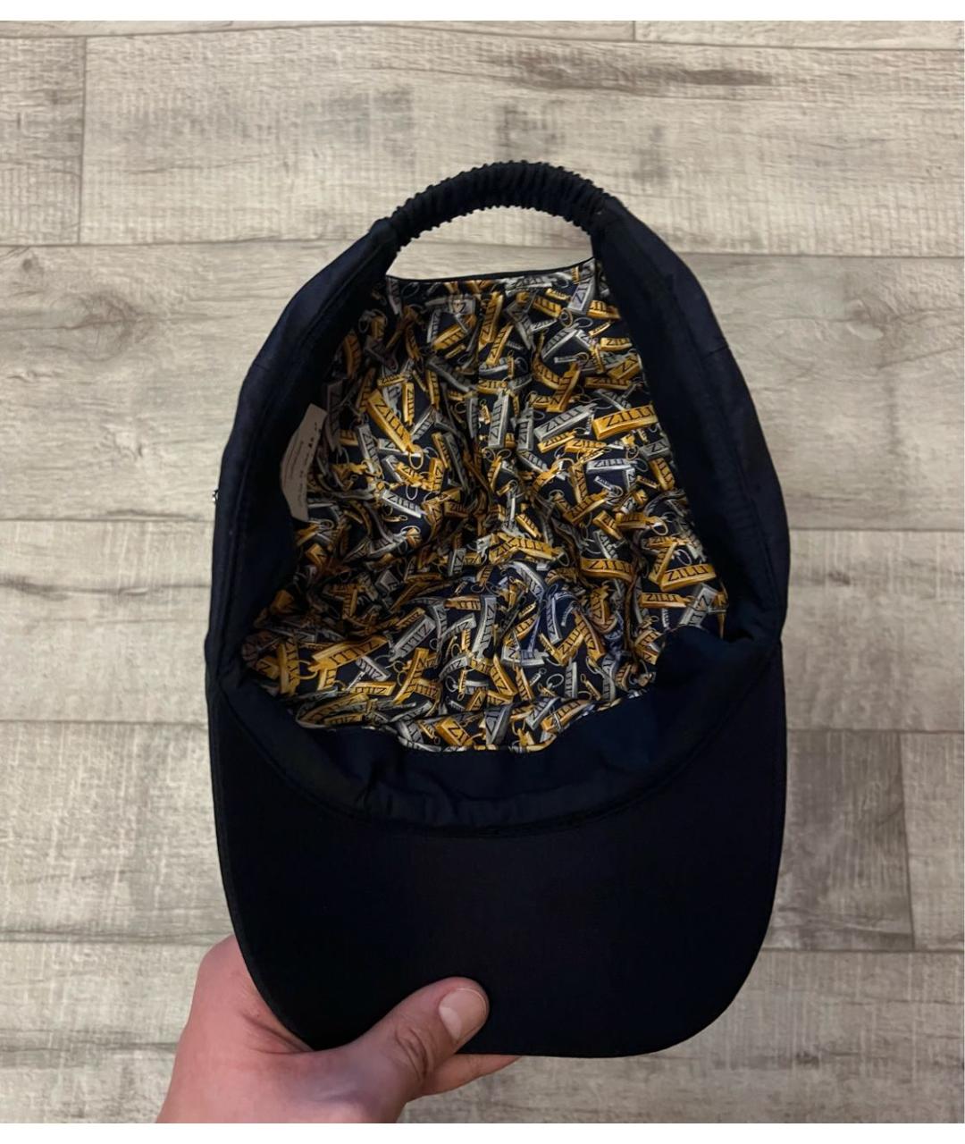 ZILLI Темно-синяя кашемировая кепка/бейсболка, фото 7