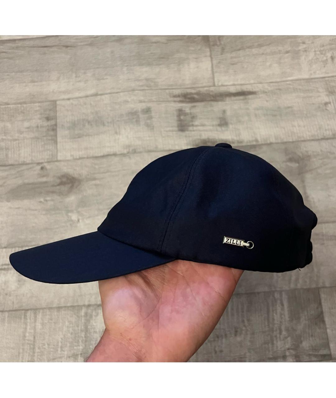 ZILLI Темно-синяя кашемировая кепка/бейсболка, фото 2