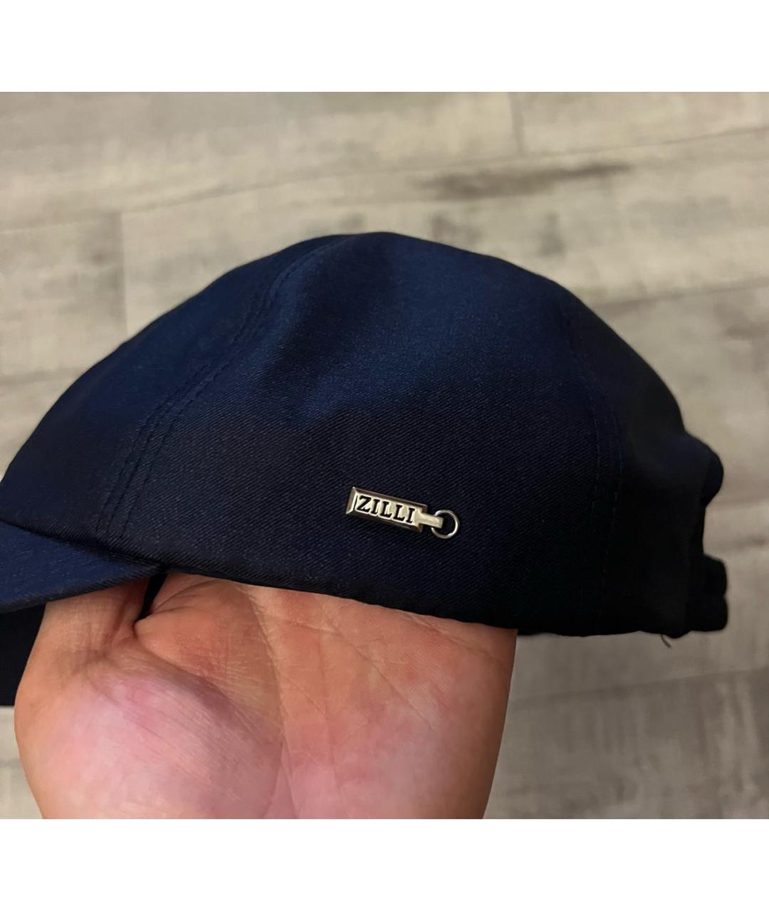 ZILLI Темно-синяя кашемировая кепка/бейсболка, фото 4
