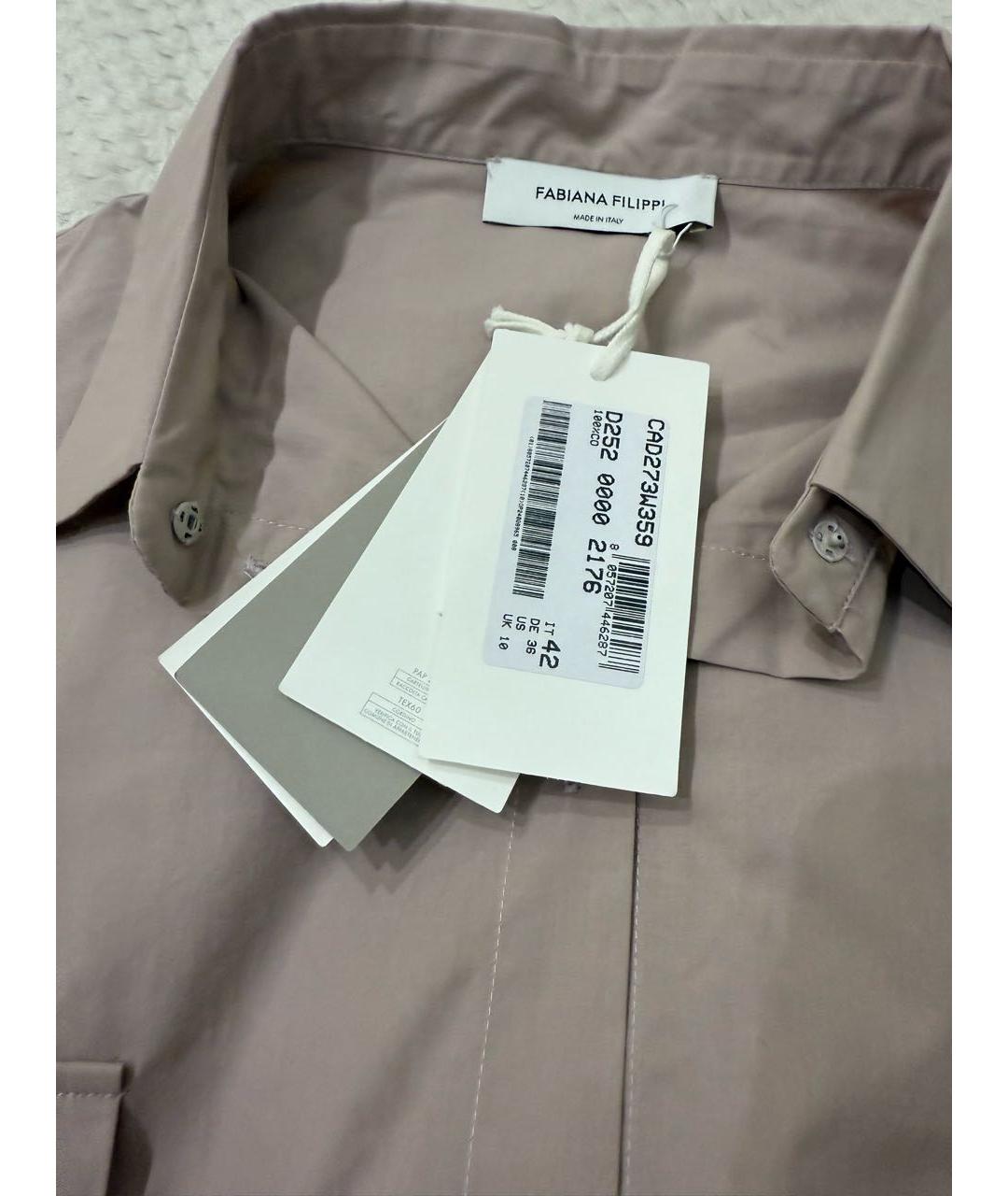 FABIANA FILIPPI Розовая хлопковая рубашка, фото 3