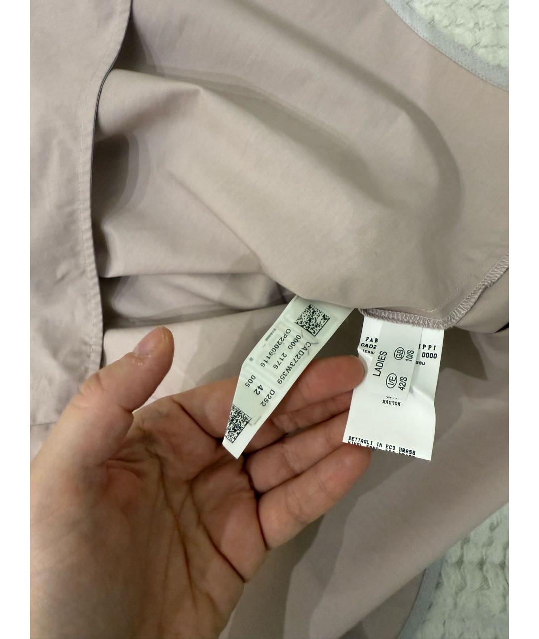 FABIANA FILIPPI Розовая хлопковая рубашка, фото 4