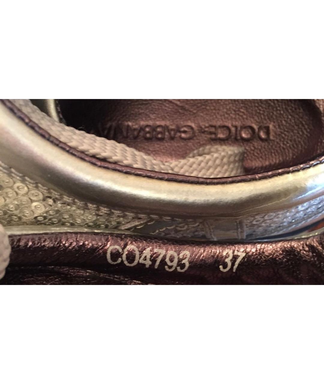 DOLCE&GABBANA Серебряные кеды, фото 6