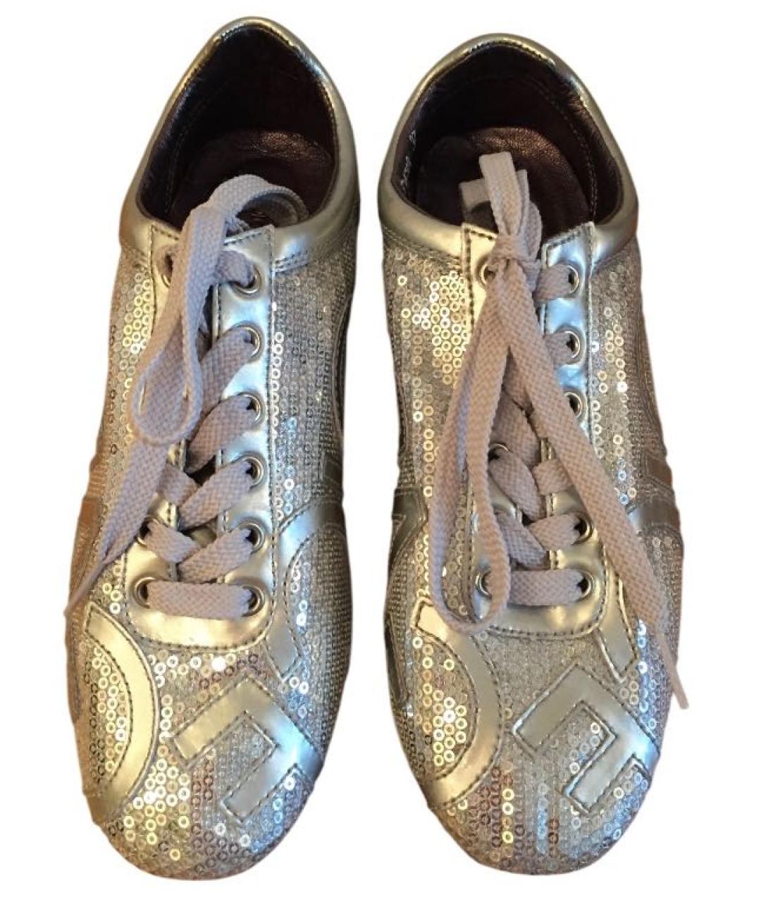 DOLCE&GABBANA Серебряные кеды, фото 3