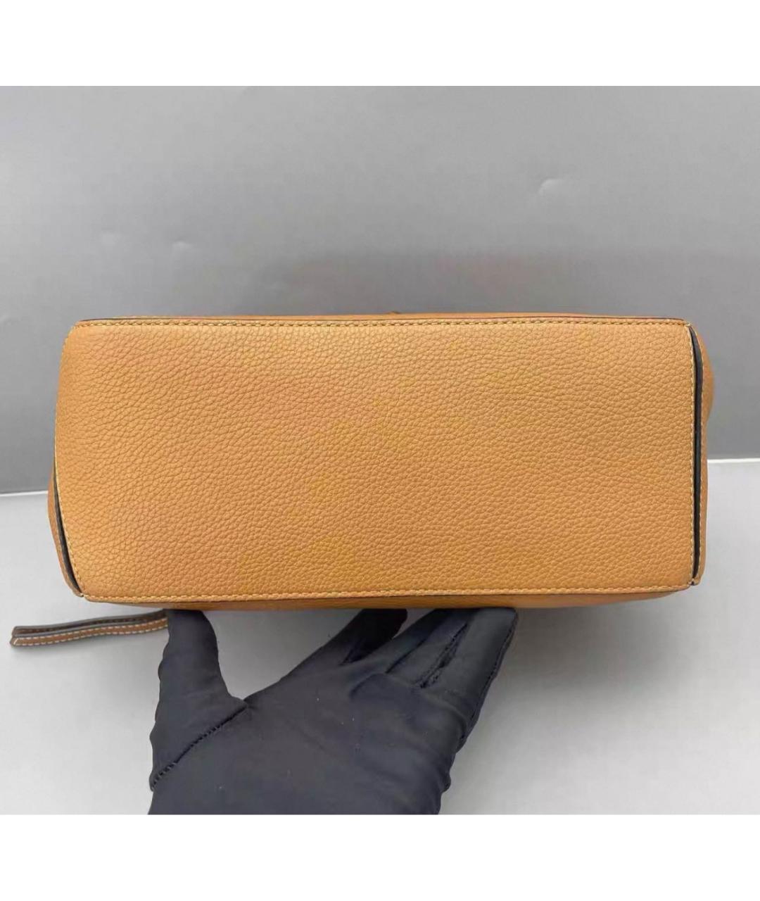 LOEWE Коричневая кожаная сумка через плечо, фото 4