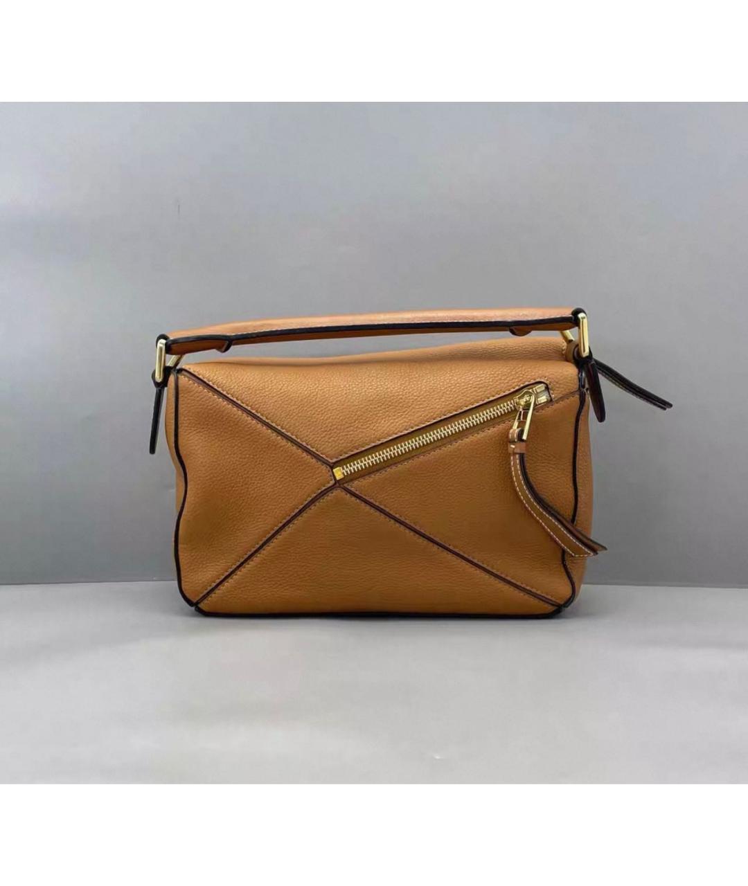 LOEWE Коричневая кожаная сумка через плечо, фото 2