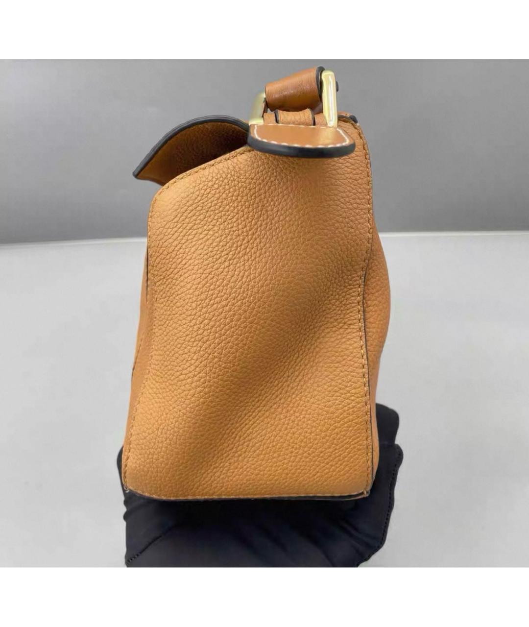 LOEWE Коричневая кожаная сумка через плечо, фото 3