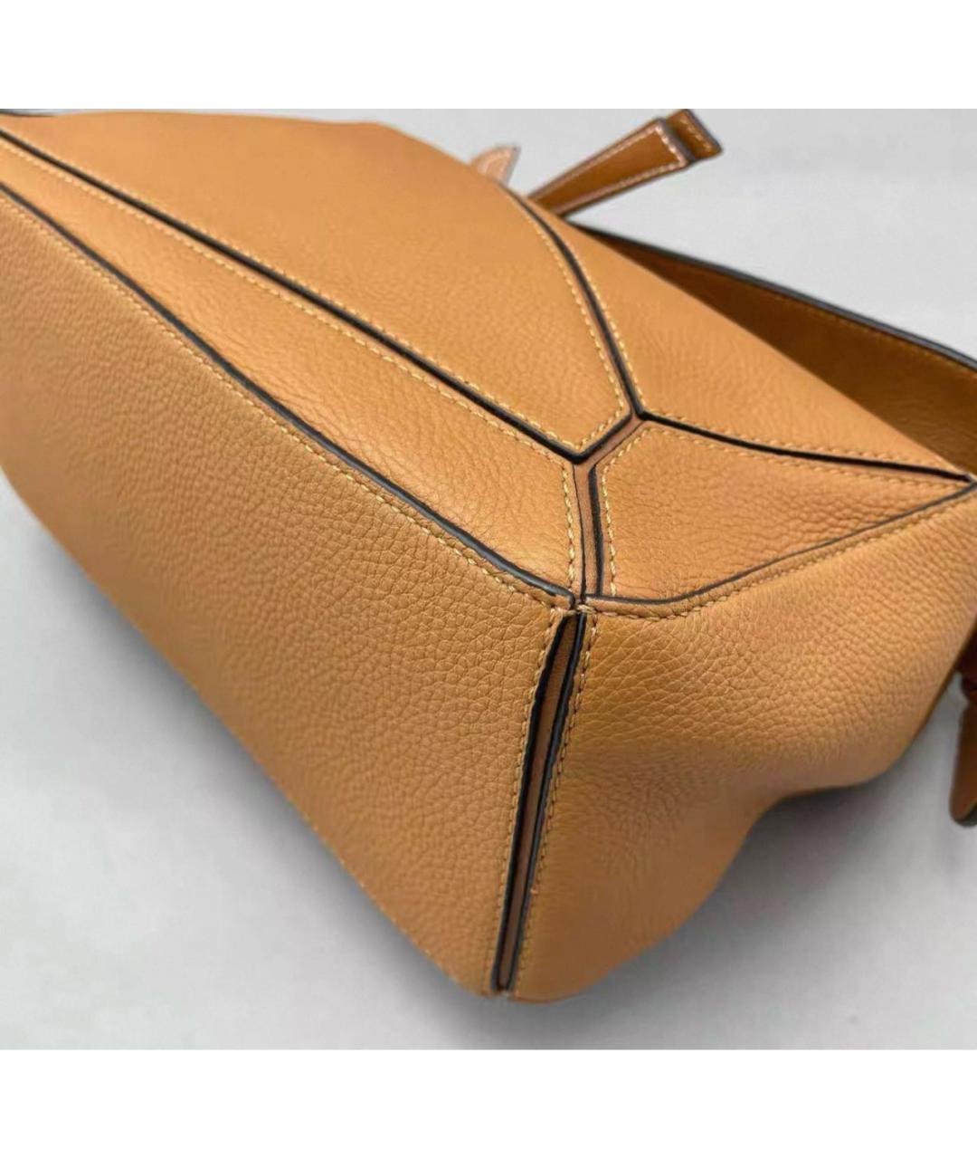 LOEWE Коричневая кожаная сумка через плечо, фото 6