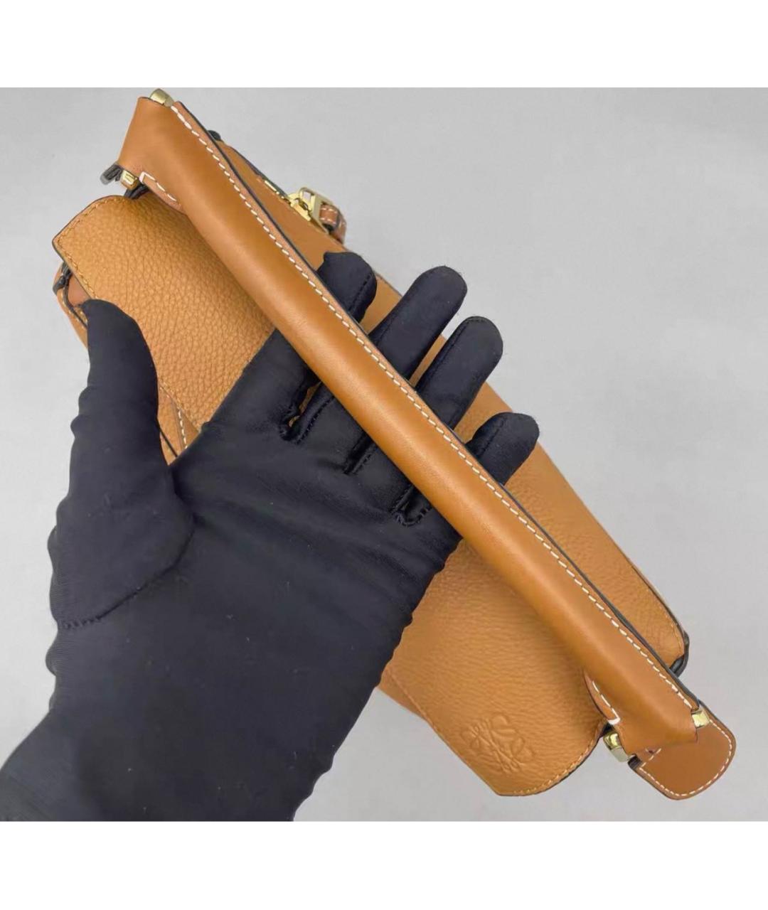 LOEWE Коричневая кожаная сумка через плечо, фото 8