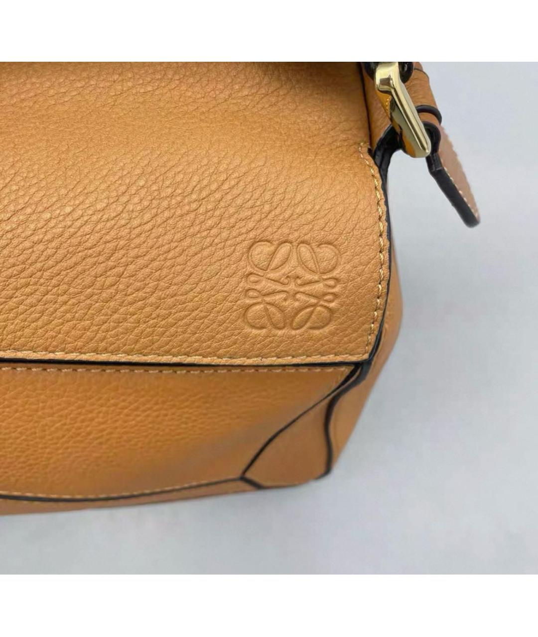 LOEWE Коричневая кожаная сумка через плечо, фото 5