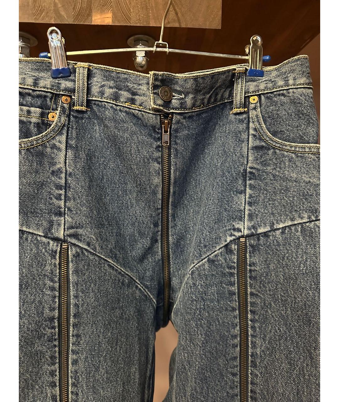 VETEMENTS Синие хлопковые джинсы слим, фото 2