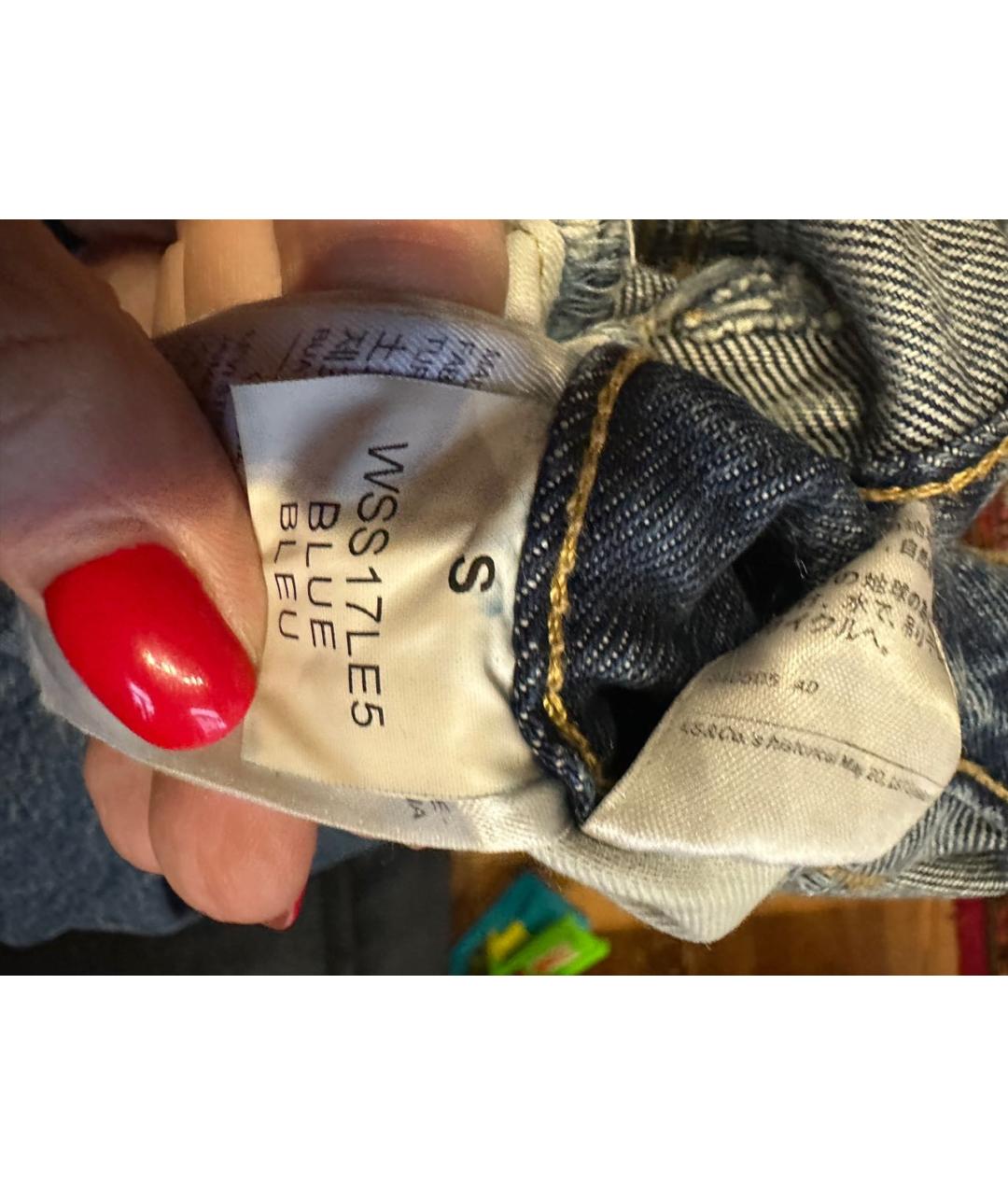 VETEMENTS Синие хлопковые джинсы слим, фото 7