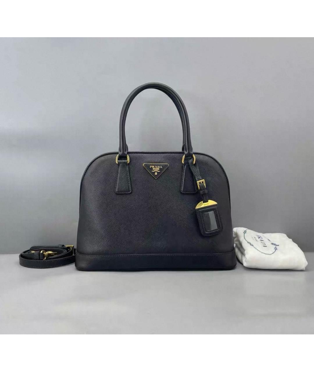 PRADA Черная кожаная сумка через плечо, фото 9